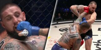 Kacper Paczóski kapitalnie debiutuje w KSW! Niepokonany ciężki brutalnie rozbił Denisa Górniaka