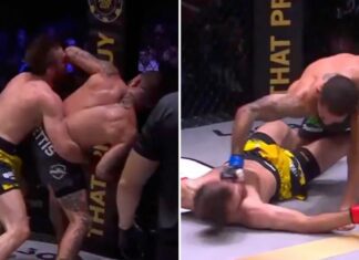 Potworny nokaut obrotowym łokciem i brutalne dobicie! Sergio Pettis rozbił Magomeda Magomedova (WIDEO)