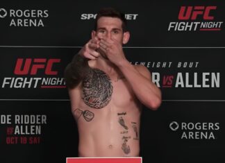Spory awans Brendana Allena w rankingu kategorii średniej UFC po wygranej z Reinierem de Ridderem