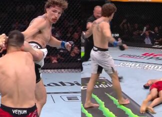 CIĘŻKI nokaut wysokim kopnięciem na UFC 321! Zawodnik nie wstawał z maty przez kilka minut (WIDEO) ufc 321 nokaut Salkilld haqparast