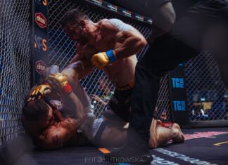 Szymon Kołecki mistrzem Babilon MMA! 44-latek rozbił Marcina Łazarza w trzeciej rundzie!