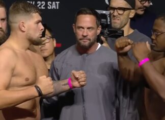 Marek Bujło twarzą w twarz z rywalem przed debiutem w UFC