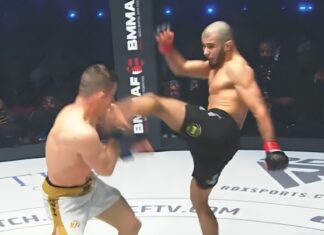 Spektakularny nokaut w wykonaniu Muhammada Mokeva na gali Brave CF 100 (WIDEO)