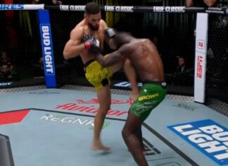 Nokaut kolanem w walce wieczoru UFC on ESPN 73! Gabriel Bonfim pokonał Randy’ego Browna (WIDEO) ufc on espn 73 bonfim brown