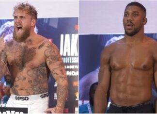 Anthony Joshua dużo cięższy od Jake’a Paula przed walką w ringu bokserskim (WIDEO)