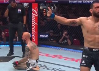 Brutalne łokcie w parterze! Benoit Saint-Denis rozbił Dana Hookera na gali UFC 325 (WIDEO) ufc 325 saint denis hooker