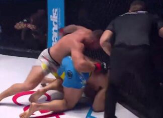 Darko Stosic rozbił Oliego Thompsona w drugiej rundzie! Kolano w stójce i mocne ciosy w parterze (WIDEO)