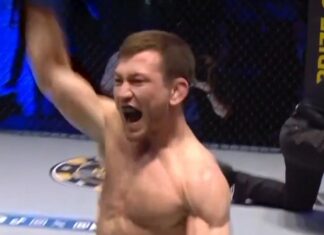 PFL Dubai: Salamat Isbulaev rozbił Jesusa Pinedo mocnymi łokciami z krucyfiksu (WIDEO) pfl dubai pinedo isbulaev