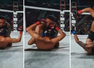 Kuriozalny nokaut w amatorskim MMA. Jednoczesne uderzenie dwoma pięściami z dołu, rywal padł nieprzytomny (WIDEO)