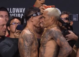 Intensywne spotkanie twarzą w twarz Hollowaya z Oliveirą przed UFC 326