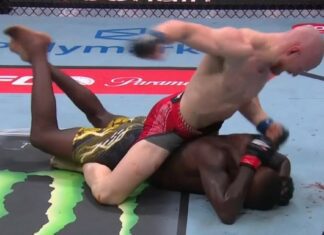 Joe Pyfer rozbił Israela Adesanyę w parterze! Czwarta porażka z rzędu byłego mistrza! (WIDEO) ufc adesanya pyfer