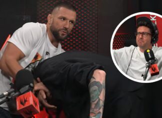 Ręka, głowa! Mateusz Gamrot dusi popularnego dziennikarza (WIDEO)