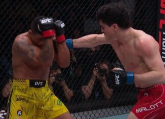 Mike Malott znokautował Gilberta Burnsa w walce wieczoru gali UFC Fight Night 273 (WIDEO) ufc malott vs burns