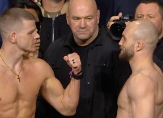 Mateusz Rębecki gotowy na kolejną walkę w UFC! Spotkanie twarzą w twarz z Grantem Dawsonem (WIDEO)