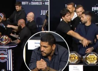 Josh Hokit wyprowadzony z konferencji UFC. Ilia Topuria stanął w obronie Alexa Pereiry. Ogromne zamieszanie! (WIDEO)