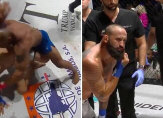 49-letni Yoel Romero zwycięża w 71 sekund. Rywal ze złamaną szczęką odklepał ciosy (WIDEO)