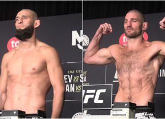 Khamzat Chimaev ostatni na wadze, ale w mistrzowskim limicie. Wyniki ważenia przed UFC 328