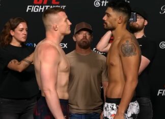 Iwo Baraniewski twarzą w twarz z rywalem przed kolejną walką w oktagonie UFC (WIDEO)