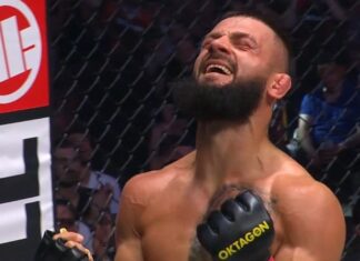 Mateusz Legierski obronił pas wagi lekkiej OKTAGON! Polak szybko rozbił Gokhana Aksu! oktagon mma mateusz legierski win