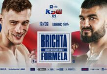 Leo Brichta vs. Kacper Formela na gali XTB KSW 121 w Czechach