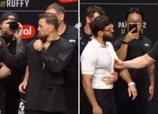 Arman Tsarukyan i Mauricio Ruffy pierwszy raz twarzą w twarz! Dana White rozdzielał zawodników