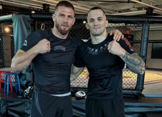 Robert Bryczek i Roberto Soldić razem na macie w UFC Performance Institute