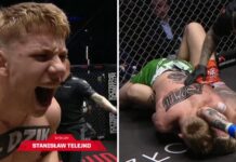 Stanisław Telejko udanie debiutuje w zawodowym MMA! 18-latek poddał Dominika Wydrę!